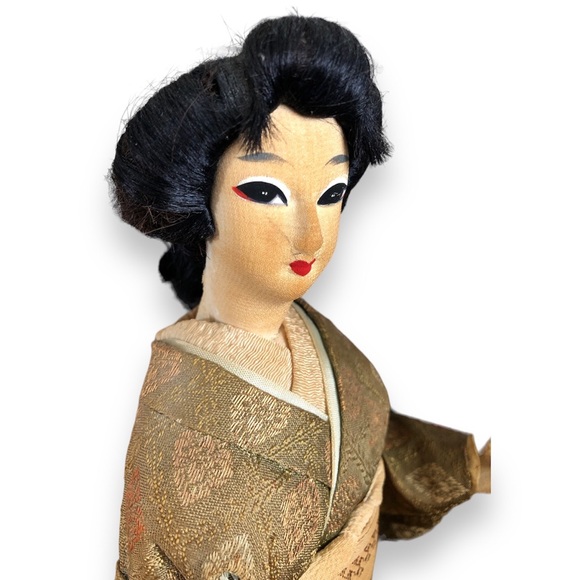 Vintage Harusame Nishi Geisha Standing Doll 15" Japanese Lady Figurine in Kimono - Picture 3 of 14